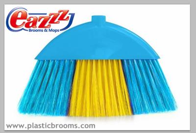 China Blue Large Straight Broom / Lobby Plastic Brooms , 48