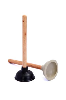 China Grey 21inch Varnished Rubber Toilet Plunger For Toilet Cleaning for sale