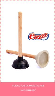 China Mini andPlunger de borracha da escova do toalete com o produto de limpeza durável do punho de madeira de 29cm à venda