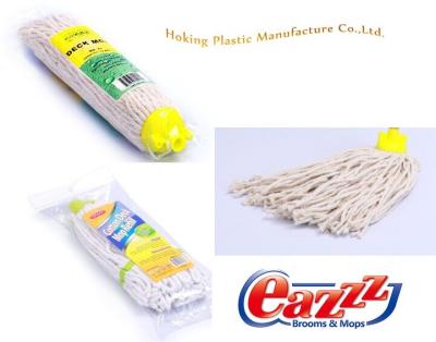 China Natural / White Desk Cotton Mop Refill with OEM screw , home cleaning mop for sale