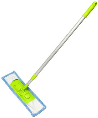 China Green Flat Clean Twist Mop For Mopping Floor Dust Glass With 48 Inch Aluminum Handle for sale