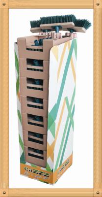 China Cardboard PDQ Product Display Box 30cm Wood Block For supermarket for sale