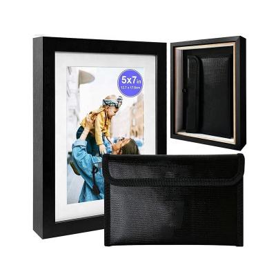 China Office Home Use Photo Picture Frame Diversion Safe Box With Money Retardant Bag for sale