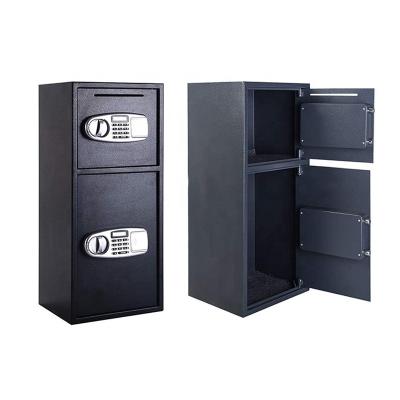 China Home Office Double Door Digital Deposit Drop Safe Box With Keys For Home And Office for sale