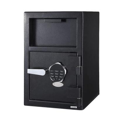 China Home Office Metal Locking Slot Drop Box Digital Electronic Steel Safe Deposit Box for sale