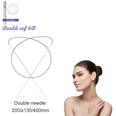 China Adult Polydioxanone Face Lifting Cones Double Tooth Meso Wire 19G 125mm/400mm PDO Wire For Facial Beauty for sale