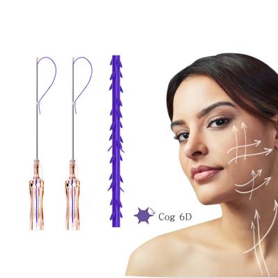 China Adult Beauty Product Hilos Tensores Lifting Facial Tooth 6d L Lift Needle 19G 100mm Thread Korea For Skin Care for sale