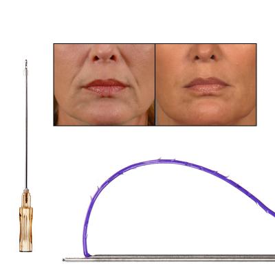 China Best price adult hilos tensores face lifting L needle type Cog6D 19G 100mm thread lift pdo for chin lift for sale