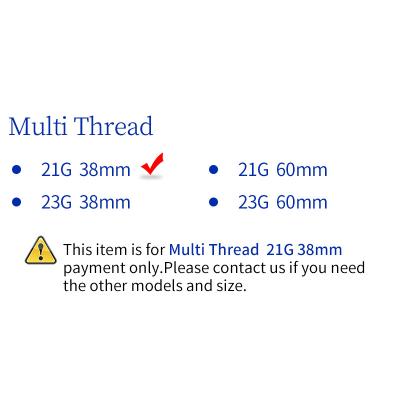 China 21G38mm pdo face lift innovatice new high quality adult v line sterile threads multi L blunt thread for forehead for sale