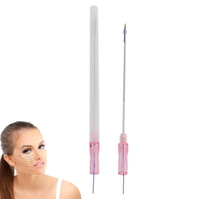 China Adult Beautiful Skin Cones Tooth Lifting Blunt Cannula W Type 18G 100mm PDO Thread Face Lift Korea for sale