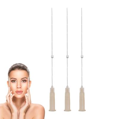 China Absorbable pdo 29G 50mm adult korea polydioxanone mono line v hilos face lifting thread with sharp needle for sale