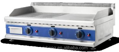 China Restaurant Hotel Kitchen Fast Food Snacks Cooking Equipment Half Griddle And Half Grill for sale