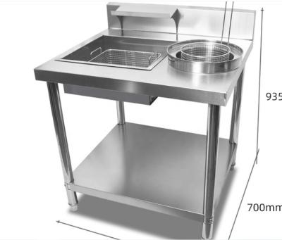 China KFC commercial hot sale stainless steel restaurant 0.8/1cm manual kfc restaurant breading table for sale