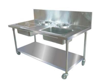 China Commercial restaurant KFC restaurant stainless steel chicken manual and automatic chicken breading table for sale