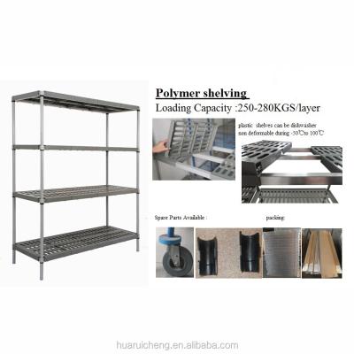 China Commercial Corrosion Protection Cool Room Heavy Duty Plastic Coated Wire Shelving for sale