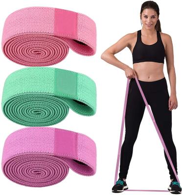 China 2021 Cotton Fabric Non Slip Extra Long Durable Resistance Bands , High Quality Cotton Bands For Exercise 82 INCHES for sale