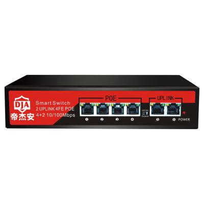 China POE 10/100M 6 Port RJ45 4 Port PoE Switch For IP Camera And Other Network Devices for sale