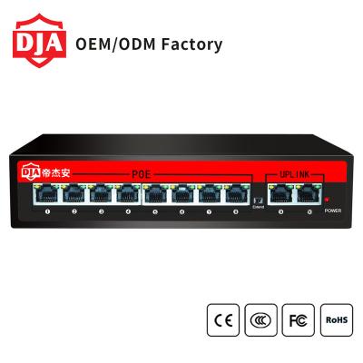 China Hot Port POE Network 10 10/100Mbps Inverter Ethernet Ethernet Switch With Port 8+2 POE Function for sale