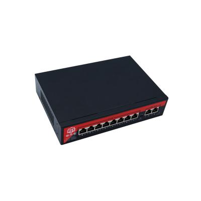 China Hot sale POE 8 port 250m extend power adapter type 48V poe unmanaged switch for Hikvision IP cameras for sale