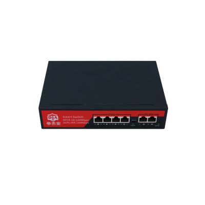 China POE new version 4 port network poe poe switch for Hikvision IP cameras for sale