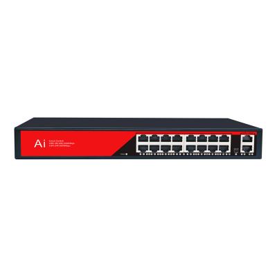 China CCTV Surveillance Security System 18 Port 10/100/1000Mbps Gigabit Ethernet Switch Stock Available for sale