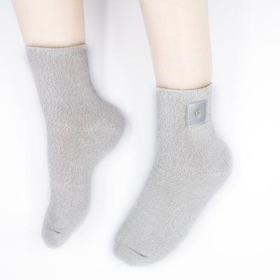 China Silver Conductive TEN EMS Massage Socks 15% Fiber And 85% Nylon Tip Small Size Electrode Fiber / Custom Made To Stimulate Blood Circulation for sale