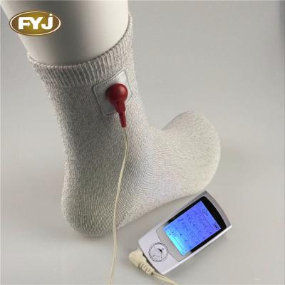 China Viable Conductive Fiber TENS/EMS Silver Electrode Pads Reflexology For Physiotherapy Massage Socks for sale