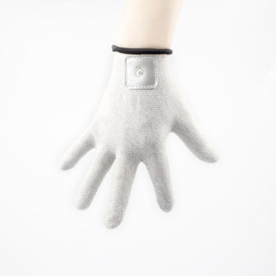 China 15% Silver Fiber & 85% Brand New Nylon / Custom Massage Gloves For Facial And Full Body Massage Silver Conductive Gloves for sale