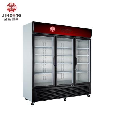 China Single-Temperature Commercial Drink Glass Display Supermarket Vertical Refrigerated Showcase for sale