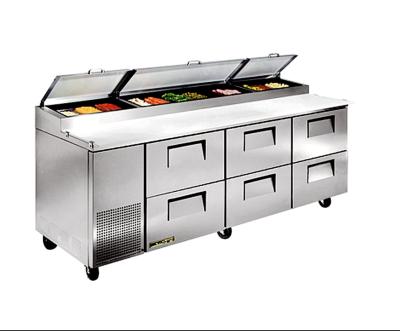 China Single-Temperature Commercial fresh keeping equipment pizza sandwiches sushi salad making table counter refrigeration for sale