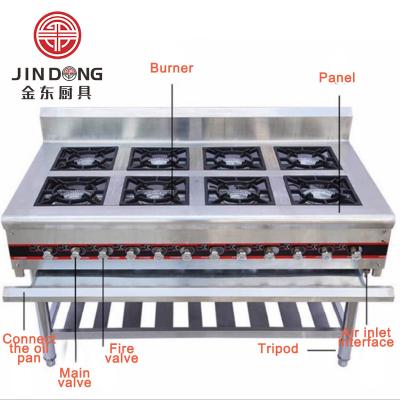 China Hotel Commercial Restaurant Kitchen Range 201 Stainless Stove Cooker Steel Propane Gas Stove 2 Burner Gas Stove Cooker for sale