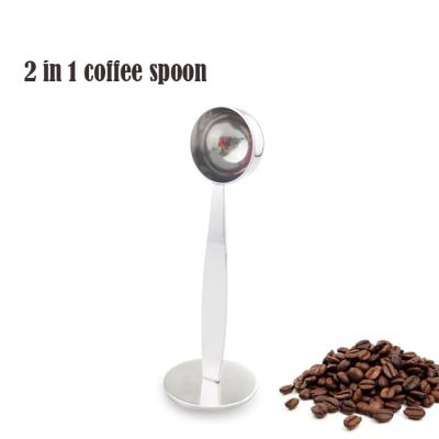 China Sustainable Compactor Tamping Bean Powder Tamper Stainless Steel Coffee Espresso Measuring Scoop for sale