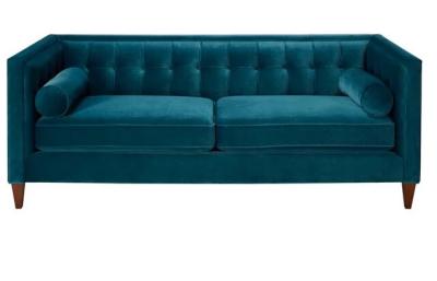 China velvet sofa set sofas fabric manufacturer blue velvet sofa simple design sofa 321 for sale