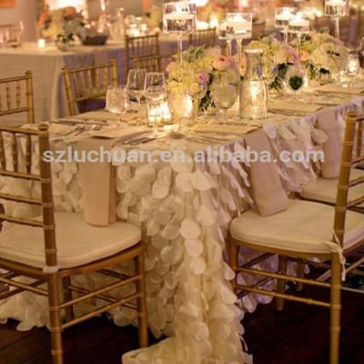 China New Petal Polyester Wedding Party Fancy Petal Table Cloth for sale