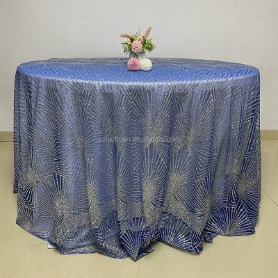 China Custom Oilproof Glitter Table Covers Wedding Glitter Decorative Made In China Table Cloth for sale