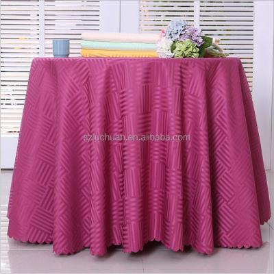 China Wholesale Oilproof Polyester Jacquard Fabric For Making Restaurant Tablecloths for sale