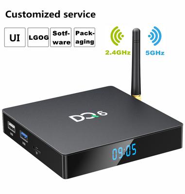 China HD TV Android 2020 High Speed ​​Support 4K 10 DQ6 Streaming RK3318 Vs H96 Max 4k Android Smart TV Box for sale