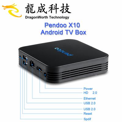 China OEM/ODM Good Quality Pendoo x10 S905X 2G Android TV Box 16 TV Box Lollipop With Android 6.0 Set Cheapest Price Top for sale