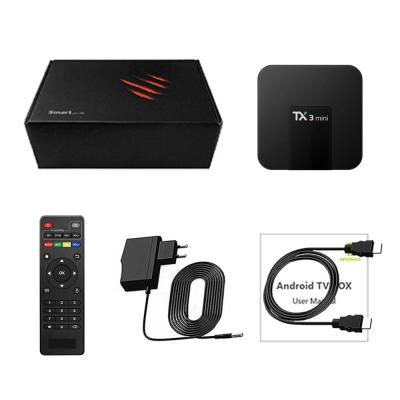 China OEM/ODM OEM TX3 Quad Core Amlogic S905W TV Box 2G16G Mini Android 7.1 4K TV Box With Digital Clock for sale