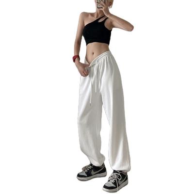 China Spring and Autumn Loose Wide Leg Sports Anti-wrinkle Foot Tie Pants Women Casual Guard Pants Women's Summer and Autumn Central Institute of Statistics Pants Fashion for sale