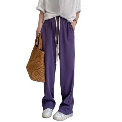 China Anti-wrinkle Women's Size High Wear European Standard 23 New European Fashion Drop Tube Casual Straight Floor Sweeping Wide Leg Pants for sale