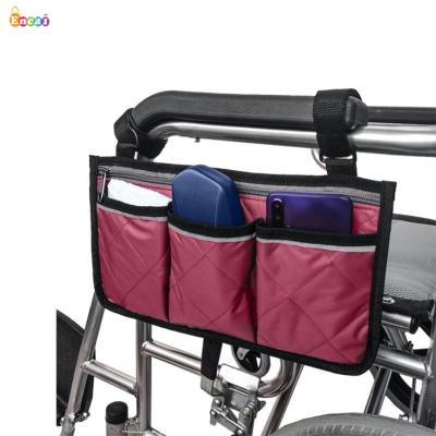 China Folding Organizer Wheelchair Side Bag Armrest Bag Scooters Side Armrest Storage Pouch Bag for sale