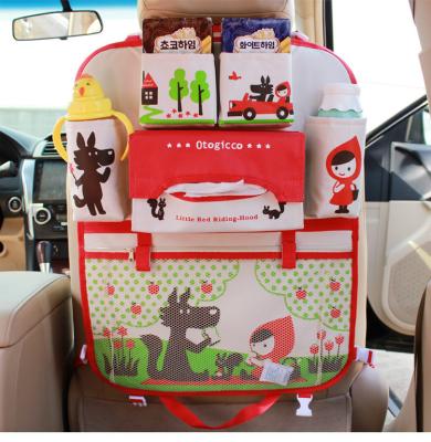 China High Quality Encai Cartoon Car Storage Bag For Kids Cute Cartoon Car Back Seat Organizer Bag for sale