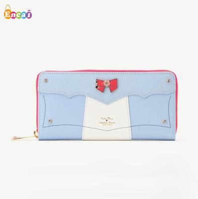 China Newest Sailor Moon Wallet Fashion Waterproof PU Women's Elegant Encai Purse Ladies Zipper Wallet for sale