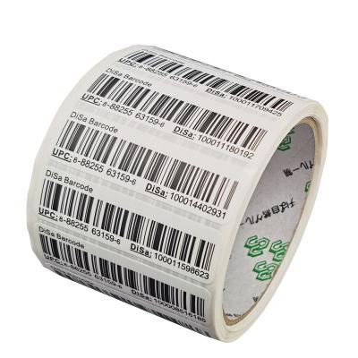 China Custom Printed Barcode Serial Number Barcode Sticker Label Tamper Proof Holographic Identification Sticker for sale