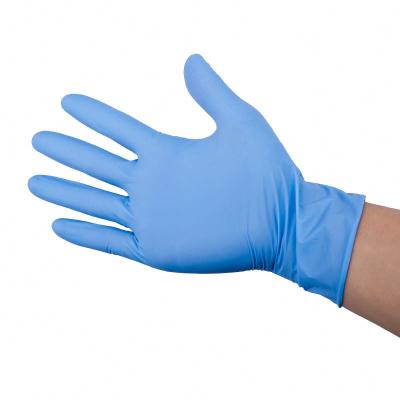 China Comfortable Nitril Podwer Disposable Gloves Examination Gloves Blue Nitrile Glove Box Free for sale