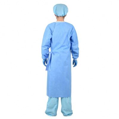 China Prevent Infection Isolation Surgical Gown SMS Gown Disposable Sterile Medical Nonwoven Disposable Gowns for sale