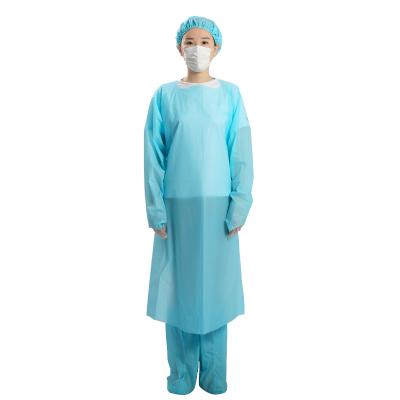 China Harmful Block Splashes Water Isolation Gown Disposable Level 2-4 Work Wear PPE Blue Medical Coveralls Resistance Gowns Safety Clothing for sale