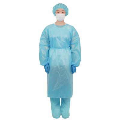 China Harmful block splashes protective clothing PPE PP+PE clothing safety suit isolation clothing isolation cover gown for sale