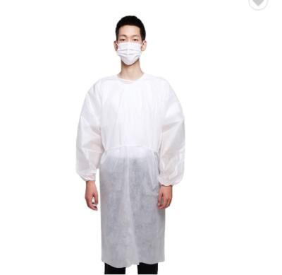 China Harmful Block Splashes Isolation Gowns White 3 Level Disposable PPE Water Resistance PP+TPU Coveralls Shielding Clothes for sale